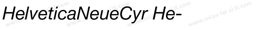 HelveticaNeueCyr He字体转换